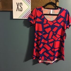 NWT Red & Blue XS LuLaRoe Classic T